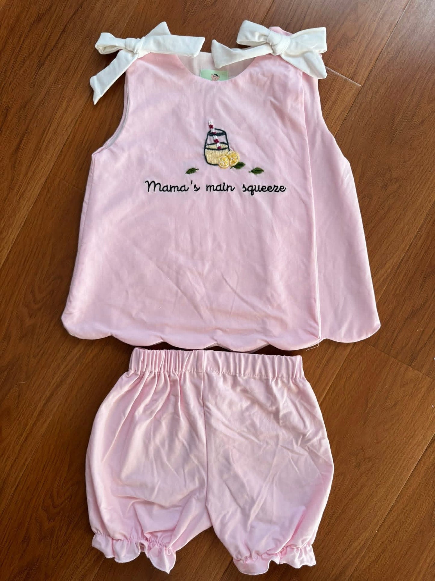 Hand Embroidered Mama's Main Squeeze Bloomer Set