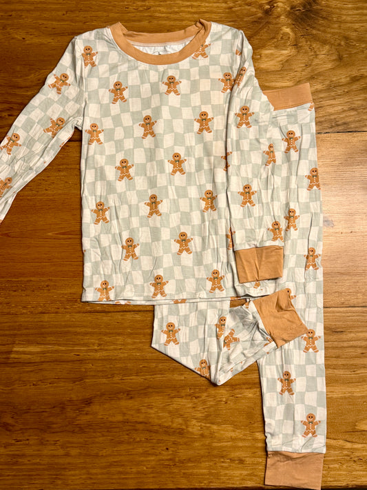 Checkered Gingerbread Bamboo Set