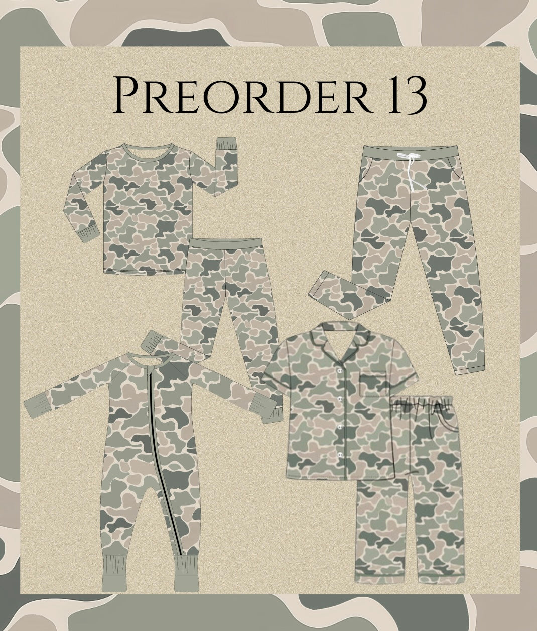 PO13 - Family Matching Camo Bamboo